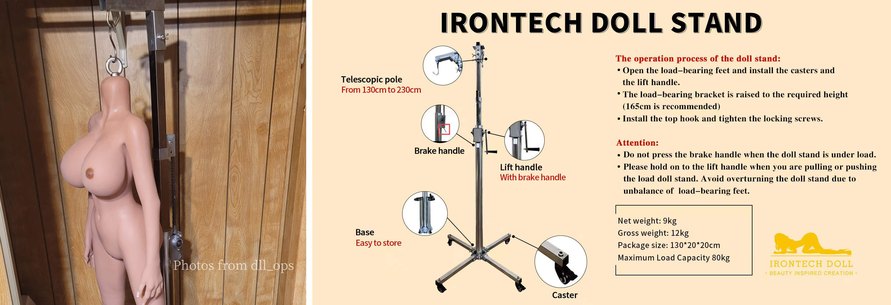 Irontech Sex Doll Stand